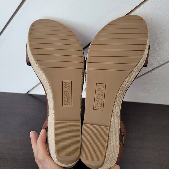 NEW Kenneth Cole Reaction Womens 10 Colton Wedge Sandals Ankle strap - Picture 8 of 9